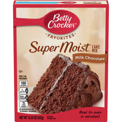 Cake Mix  Betty crocker Super Moist Milk Chocolate 432g.